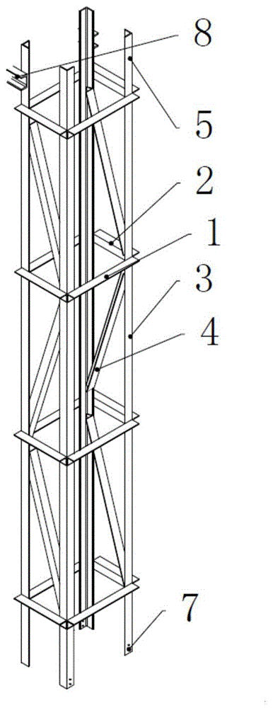 用于石材幕墙的组拼式角钢格构龙骨支撑结构的制作方法