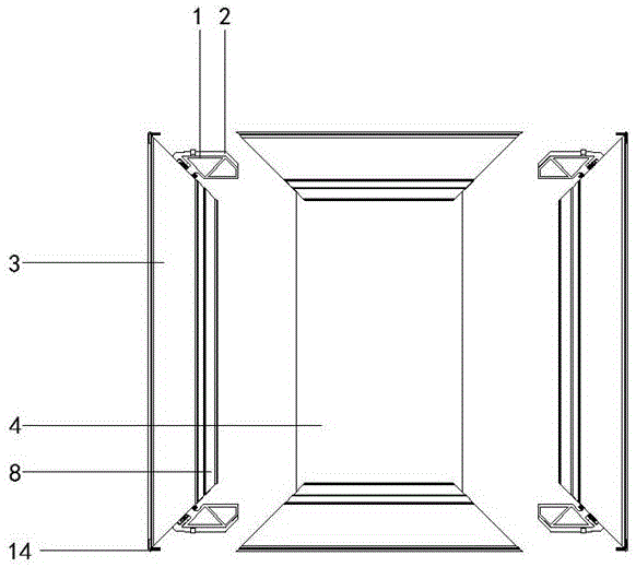 一种新型铝合金柜门的拼装结构的制作方法