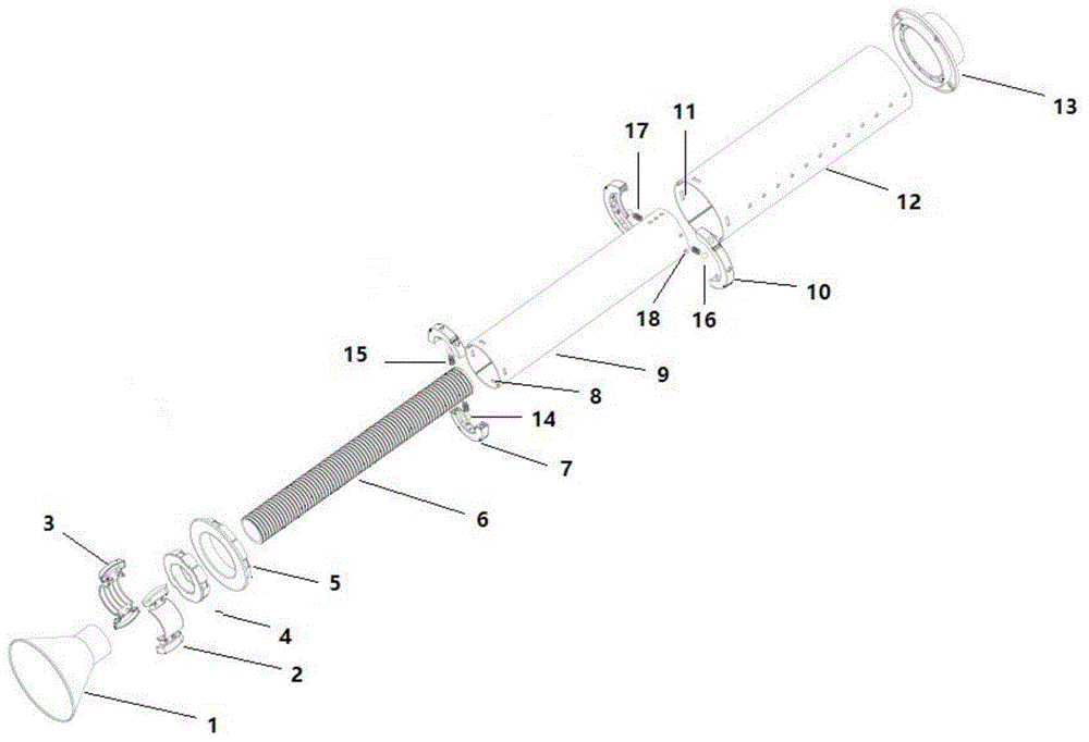 可更换吸风罩的伸缩式万向吸风管的制作方法
