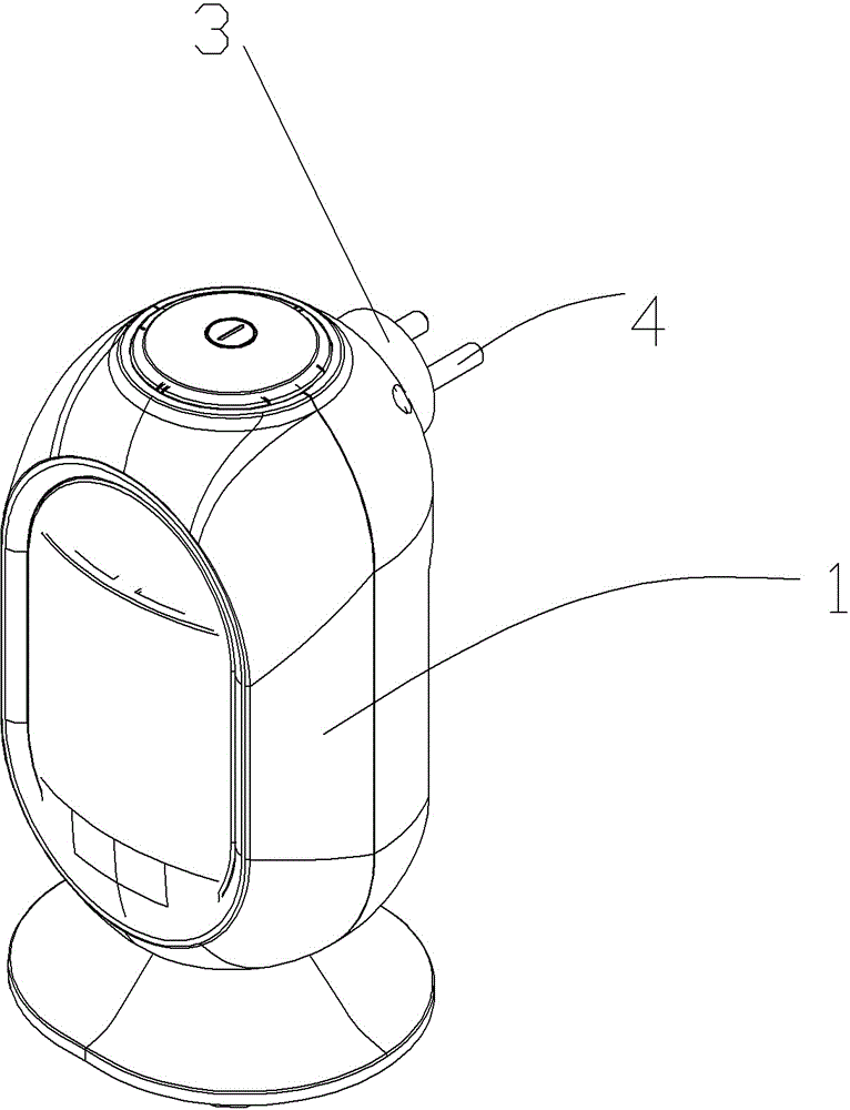 一种带旋转插头的便携取暖器的制作方法