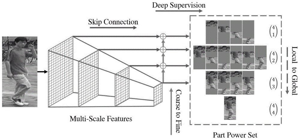 一种基于部件幂集和多尺度特征的行人重识别方法与流程