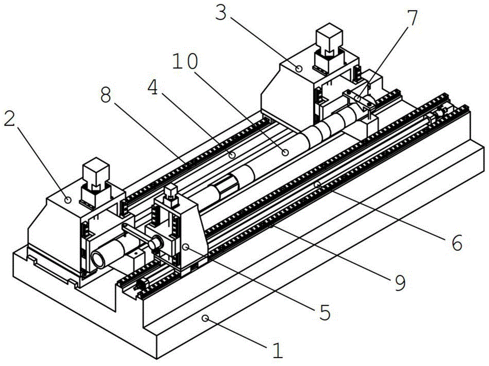 一种长轴装夹自动调平装置及调平方法与流程