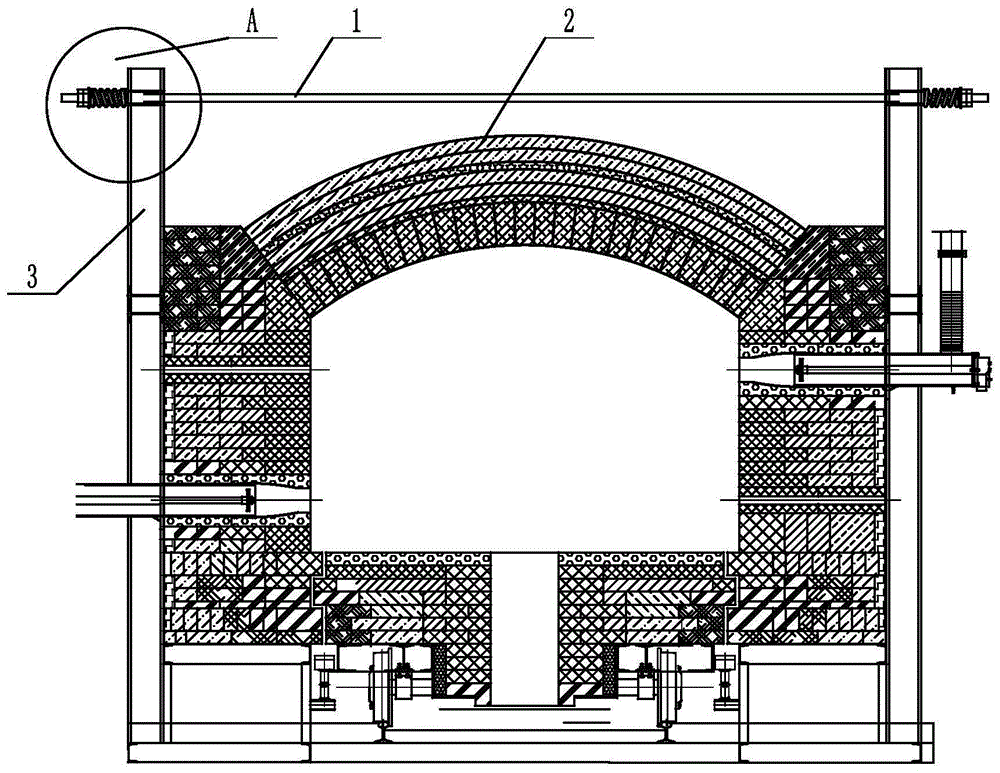 券顶梭式窑自缓冲装置的制作方法