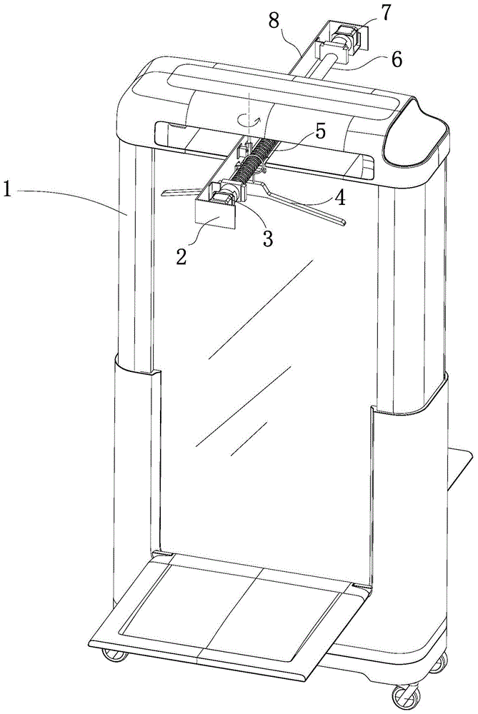 便携式全自动熨烫机两侧挂杆收纳结构的制作方法