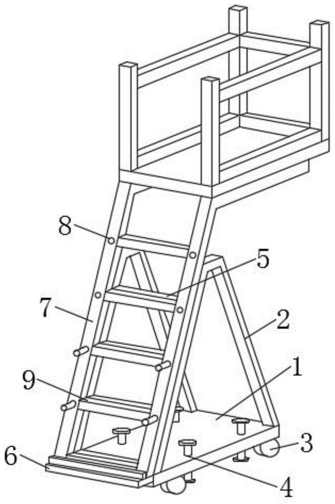 一种房屋建筑用便于移动行走的梯子的制作方法