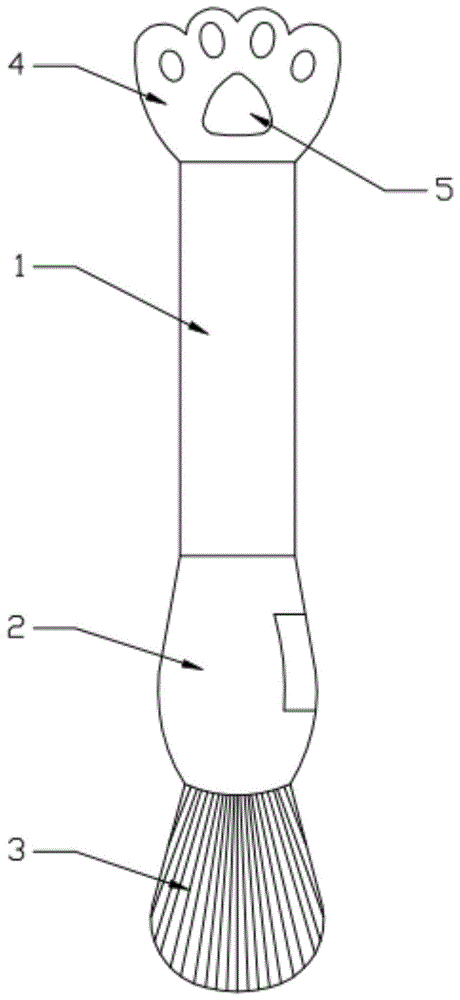 一种新型仿真爪形化妆刷的制作方法