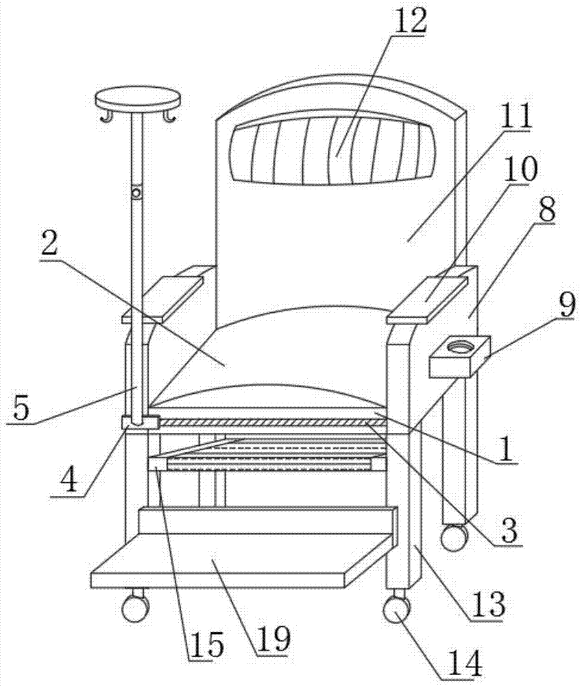 一种便于病人移动的医疗输液椅的制作方法