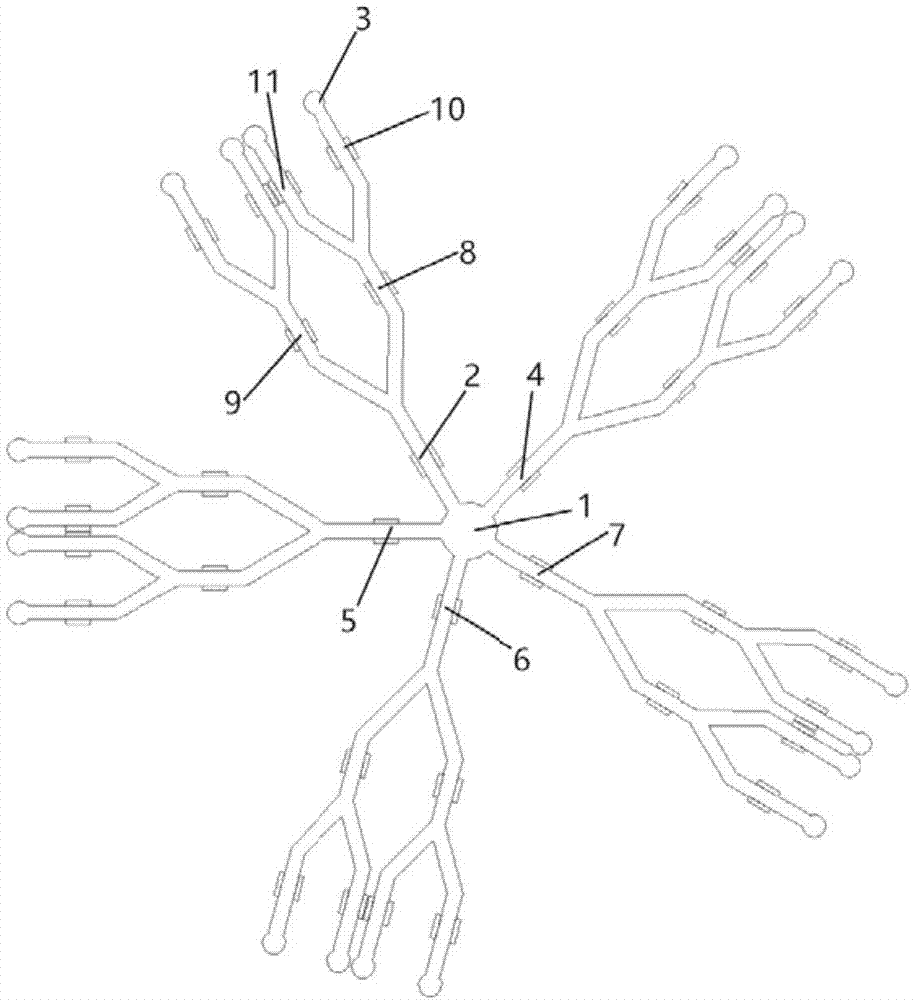 一种星-树型复合结构的MHD微流控芯片的制作方法