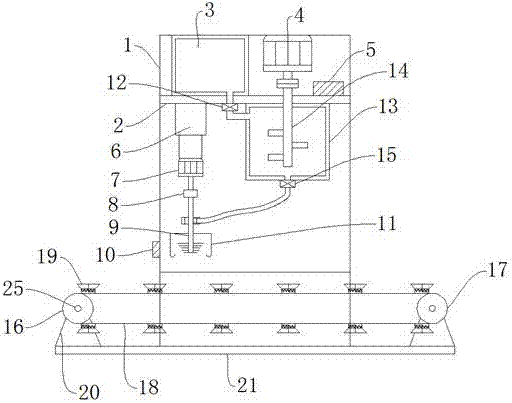 一种扬声器盆架涂胶装置的制作方法