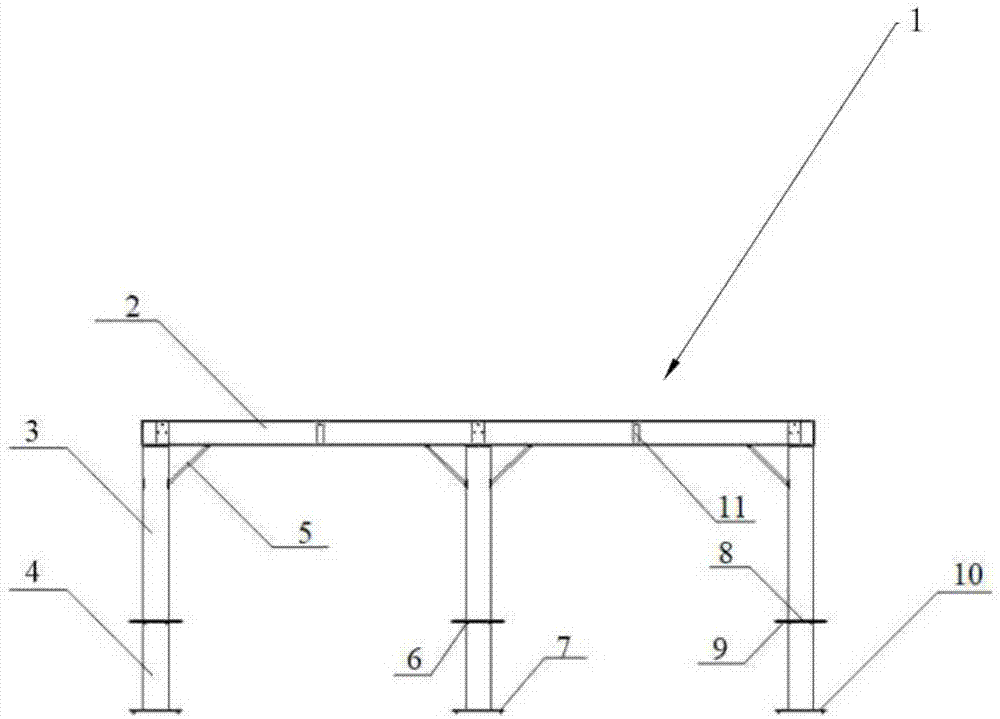 一种用于板框压滤机的多用途钢结构支架的制作方法