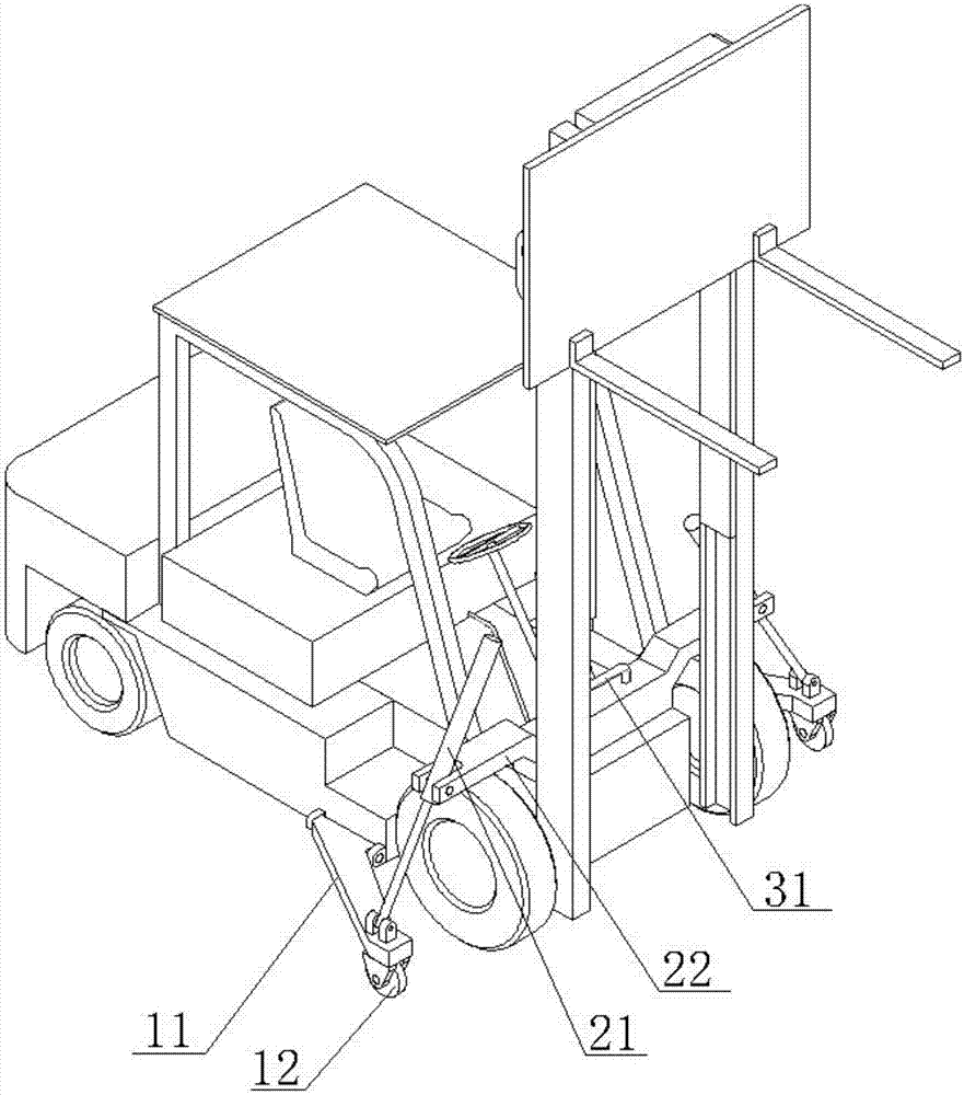 一种具有侧平衡结构的叉车的制作方法