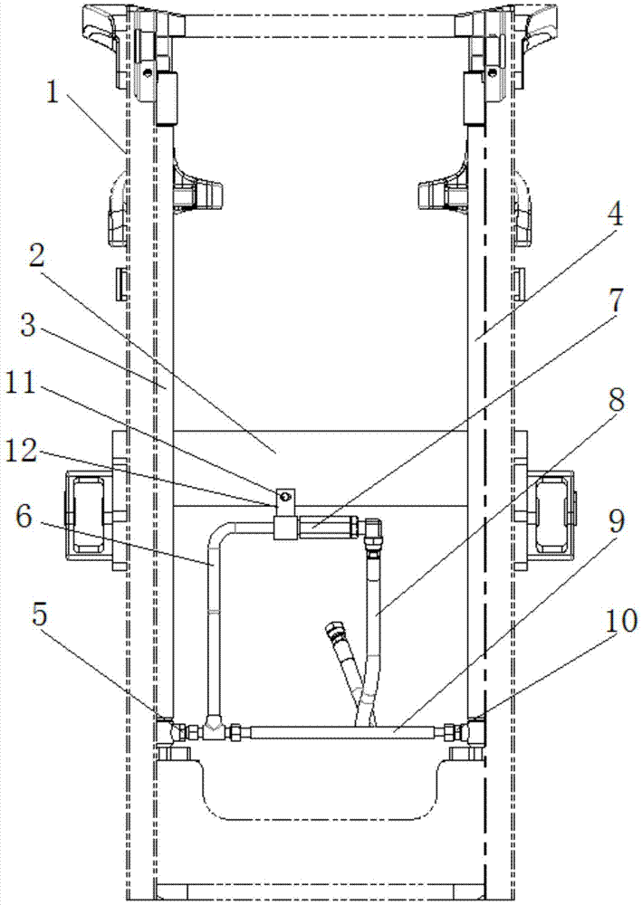 一种叉车基本型门架管路系统的制作方法