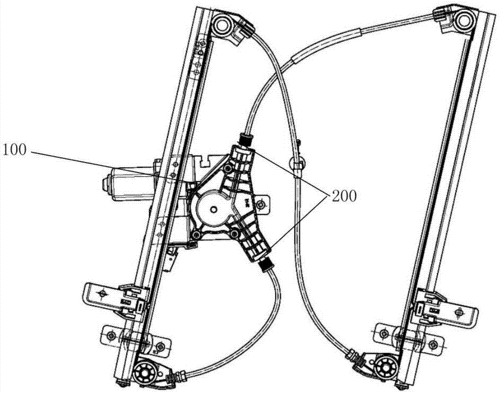 一种用于汽车玻璃升降器电机轮缠绕钢丝绳的装置的制作方法