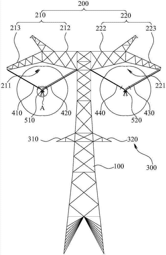 直流线路的输电直线塔的制作方法