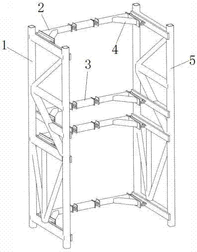 一种新型蝶形井架的制作方法