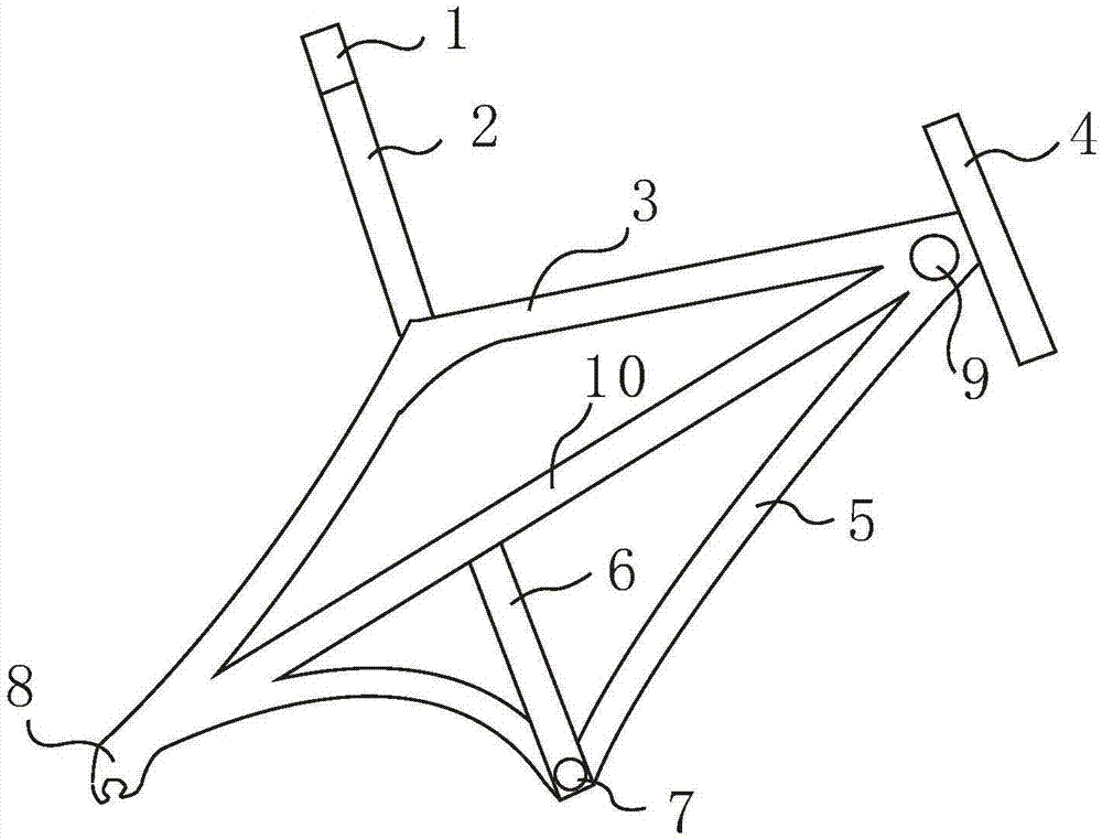 一种一体成型的自行车车架的制作方法