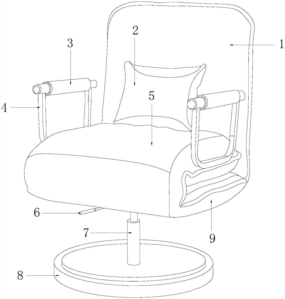 一种可调节底盘角度的自动折叠沙发椅的制作方法