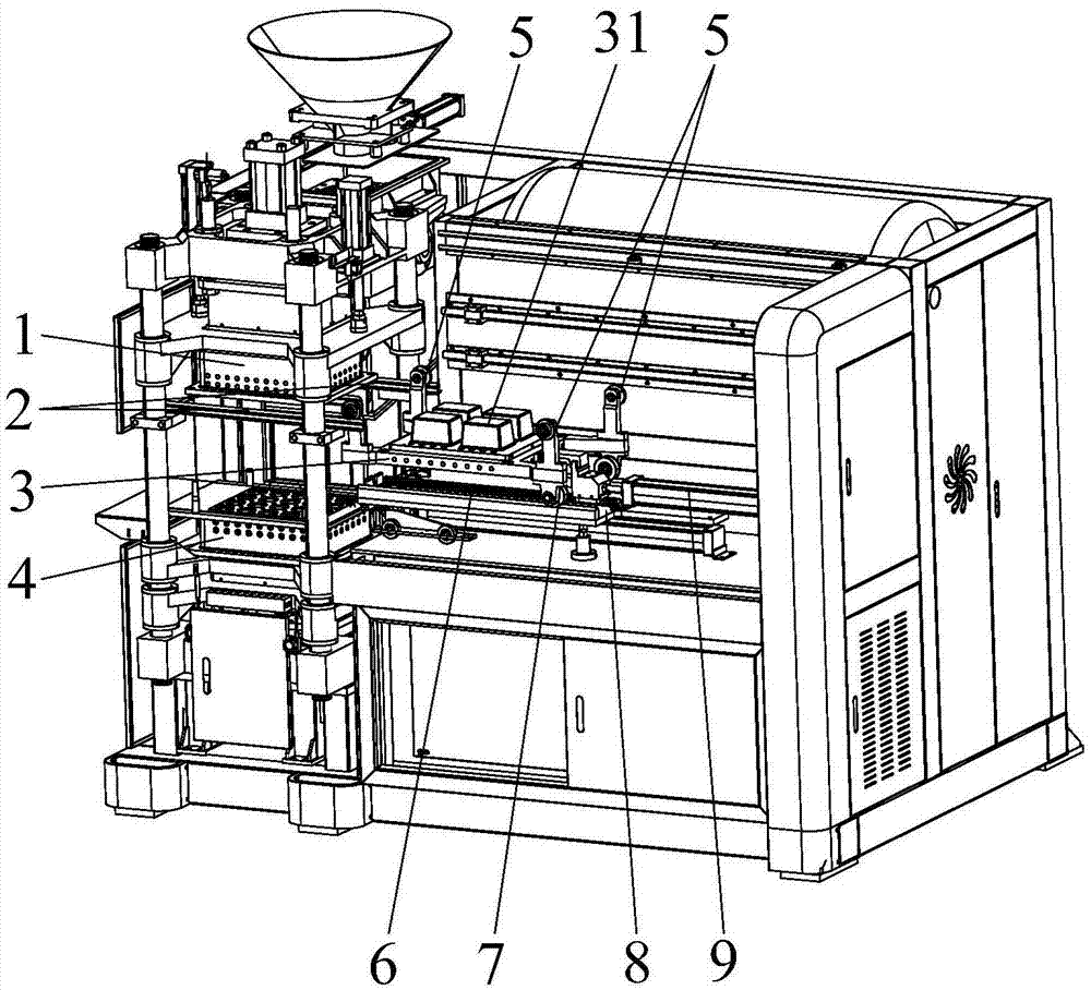 一种砂箱自动造型机用模芯传输装置的制作方法
