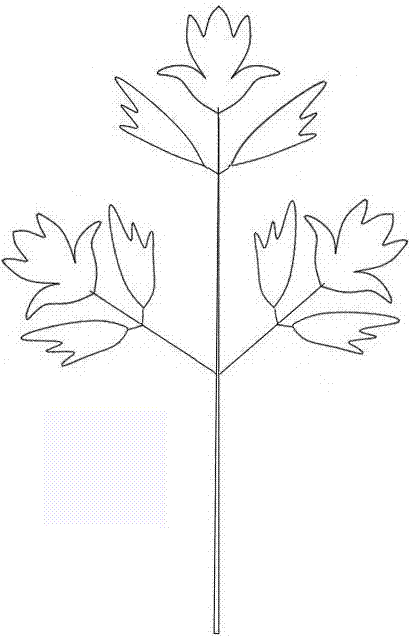 一种金属牡丹叶片与叶柄和叶柄间的连接结构及连接方法与流程