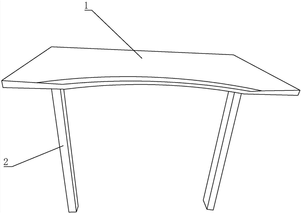 一种圆弧办公桌及其切割装置、生产工艺的制作方法