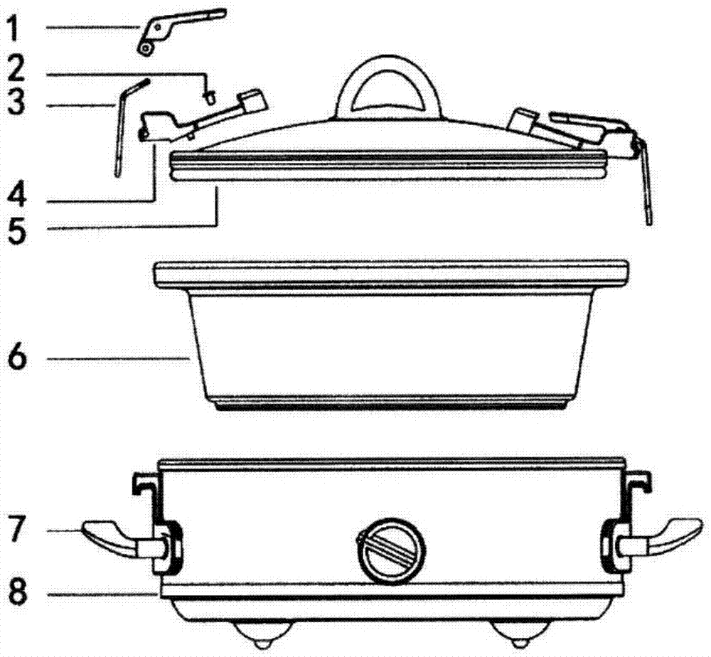 一种带有锁扣结构的慢炖锅的制作方法
