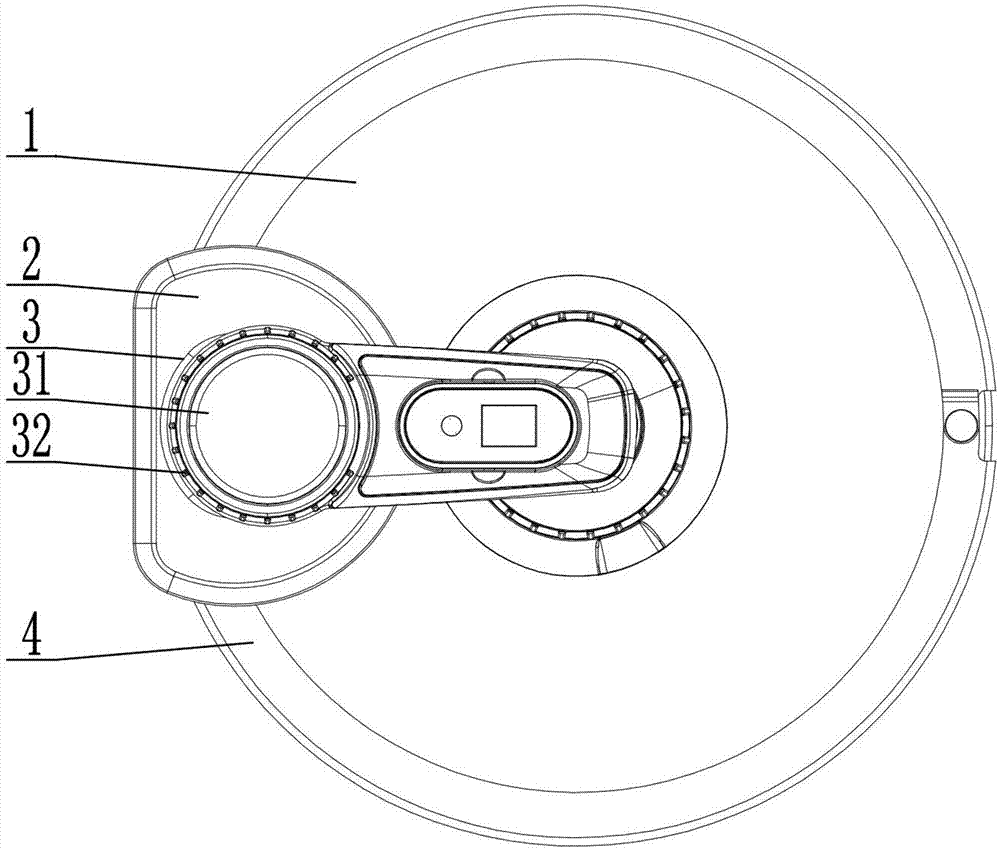 一种全包式锅盖夹钳的旋柄开合结构的制作方法
