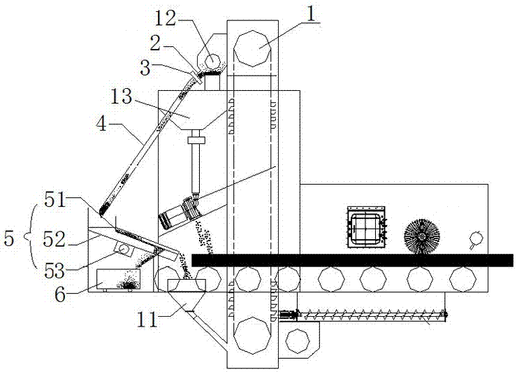 具有在线丸料过滤装置的抛丸机的制作方法