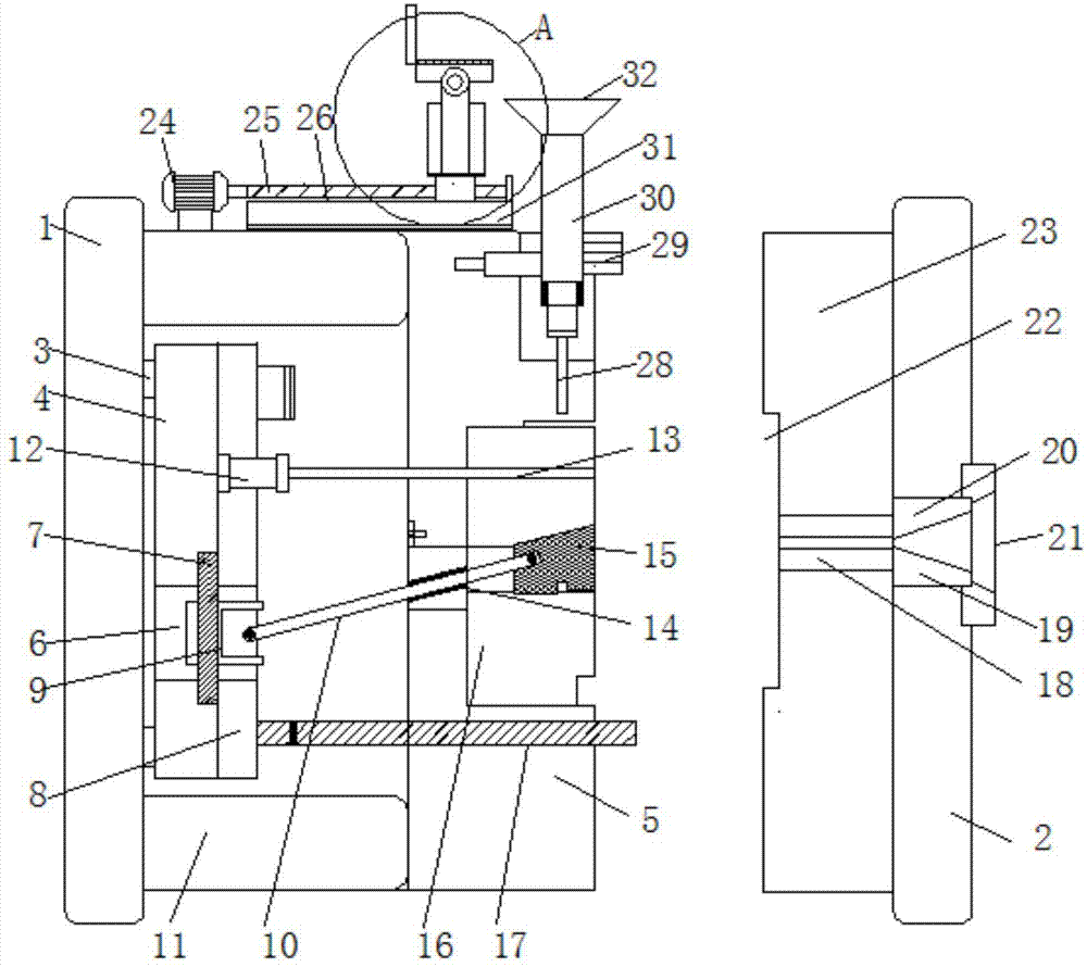 一种能自动分料的注塑模具的制作方法