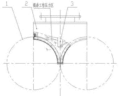 压球机辊套工作挤压区用密封结构的制作方法