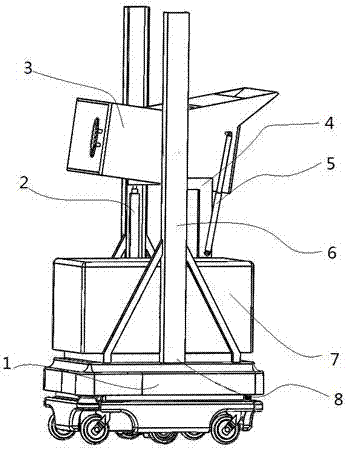 一种智能物流车搭载的提升倾倒机构的制作方法