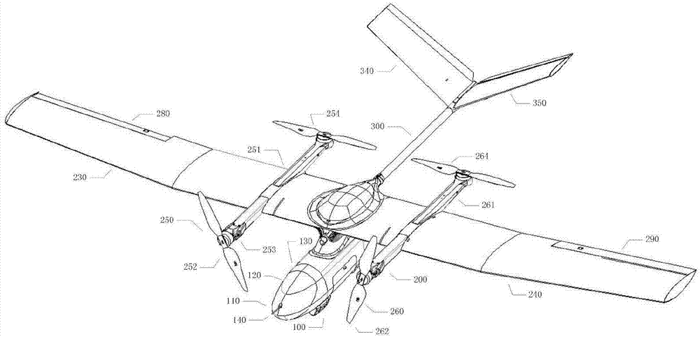 用于固定翼无人机的可调式旋翼机尾装置的制作方法