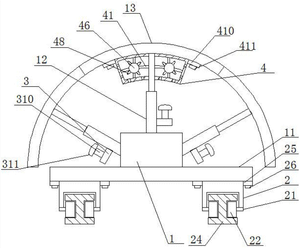 一种隧道台车模板整体式自动调节装置的制作方法