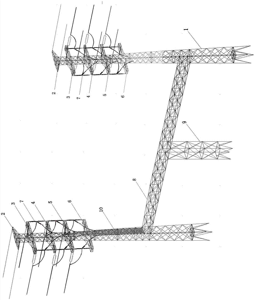 一种电缆终端与跨越桥架一体式塔的制作方法