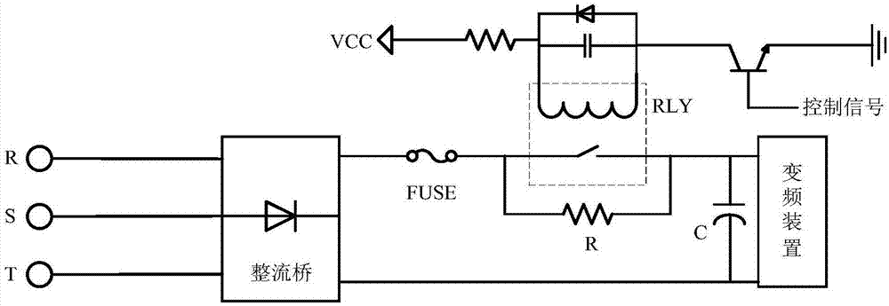 一种直流母线充电电路继电器失效检测装置、方法及电机与流程