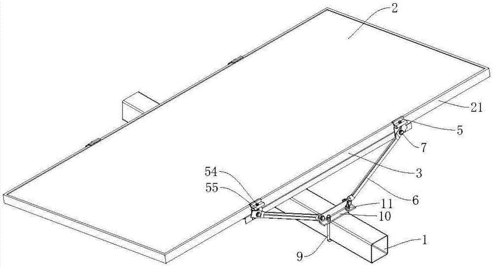 带倾角平单轴光伏跟踪系统的光伏太阳能板的锚固结构的制作方法