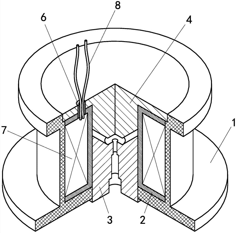 一种防止定衔铁剪断线圈导线的电磁铁结构的制作方法