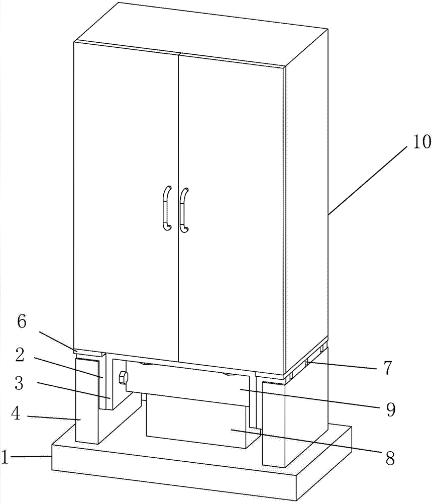 一种配电柜减震支架及配电柜的制作方法