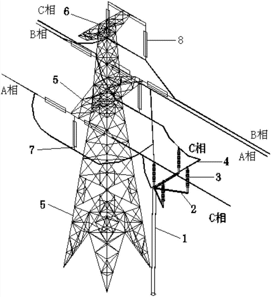 一种适用于既有单回耐张塔的换位专用杆的制作方法