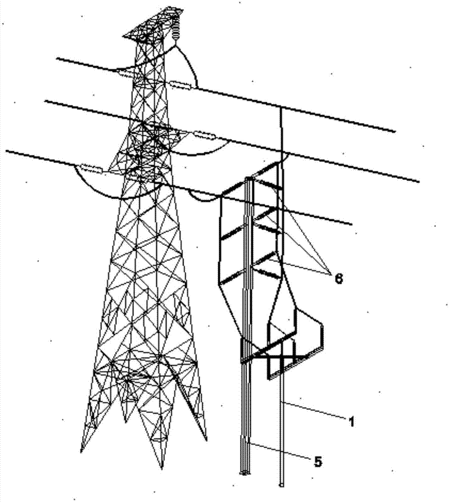 一种用于已建单回耐张塔的电缆引下设施的制作方法