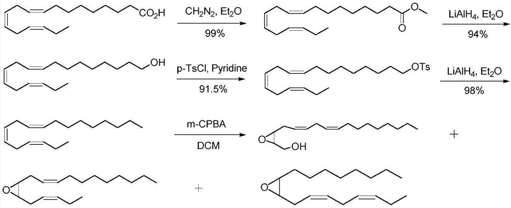 (3Z,6Z)-9,10-环氧-十八碳二烯的合成方法与流程