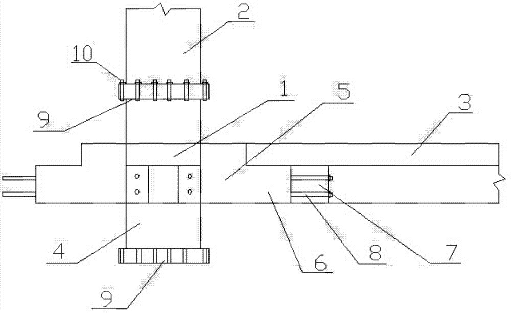 一种混凝土框架装配式T型梁柱的连接结构的制作方法