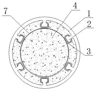 一种内设加劲肋的GFRP管混凝土组合柱的制作方法