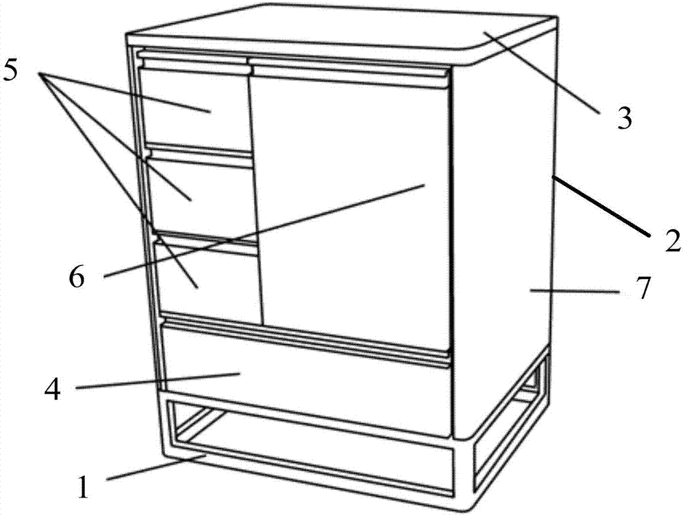 一种内置夹层保险箱的斗柜的制作方法