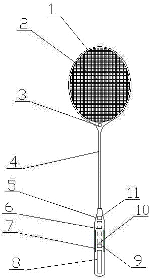 一种具有记录数据功能的羽毛球拍的制作方法