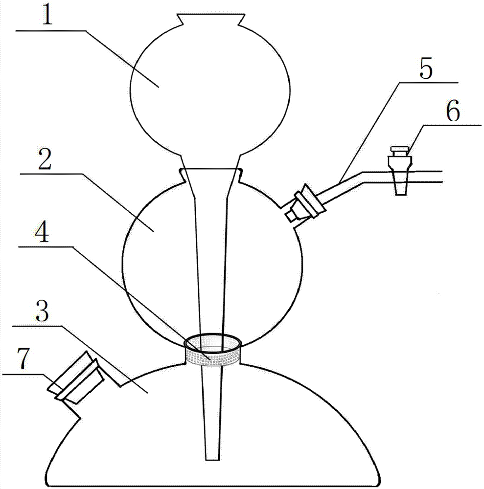 背景技术:启普发生器是一种常用的块状固体与液体反应气体发生装置,由
