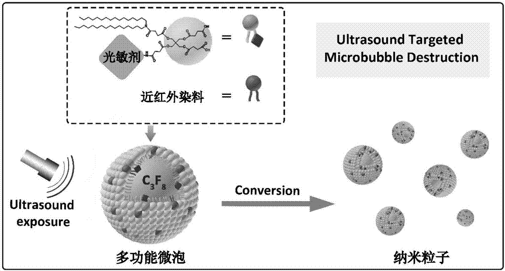一种集超声/荧光双模态成像及光热/光动力治疗于一体的多功能微泡的制作方法