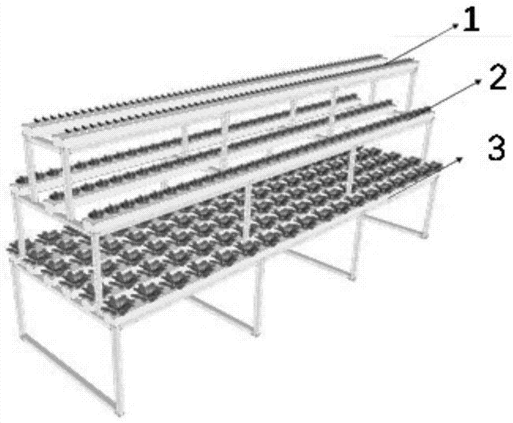 一种错落层叠式水培叶菜生产装置的制作方法