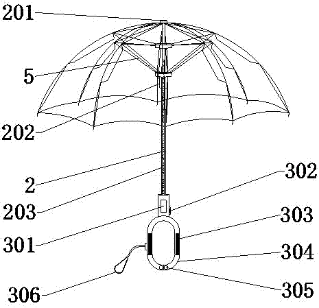 一种带有磁铁珠的雨伞的制作方法