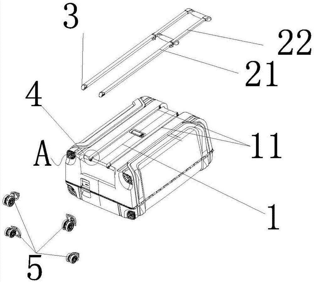 一种箱包用的拉手连接结构及具有其的箱包的制作方法