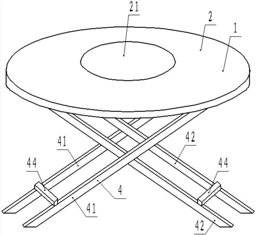 一种滑轮轨道折叠型烧烤火锅多功能桌的制作方法